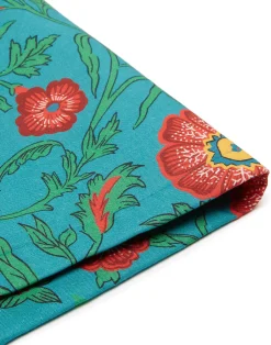 La DoubleJ Runner E Tovagliette|Tessili<Placemat Set Of 2Dragon Flower Turchese in Linen