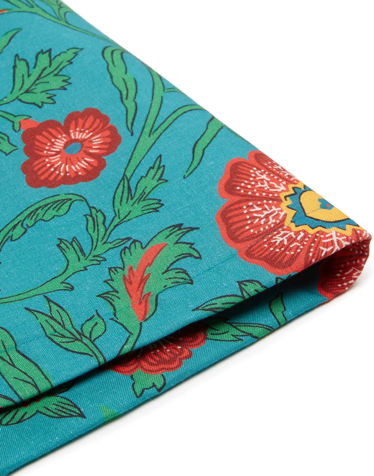 La DoubleJ Runner E Tovagliette|Tessili<Placemat Set Of 2Dragon Flower Turchese in Linen