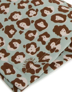 La DoubleJ Runner E Tovagliette|Tessili<Placemat Set Of 2Lady Leopard Acqua in Linen