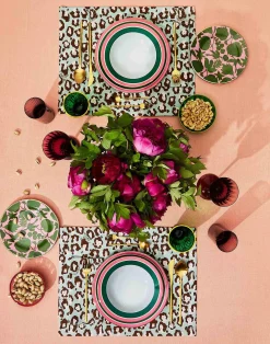 La DoubleJ Runner E Tovagliette|Tessili<Placemat Set Of 2Lady Leopard Acqua in Linen
