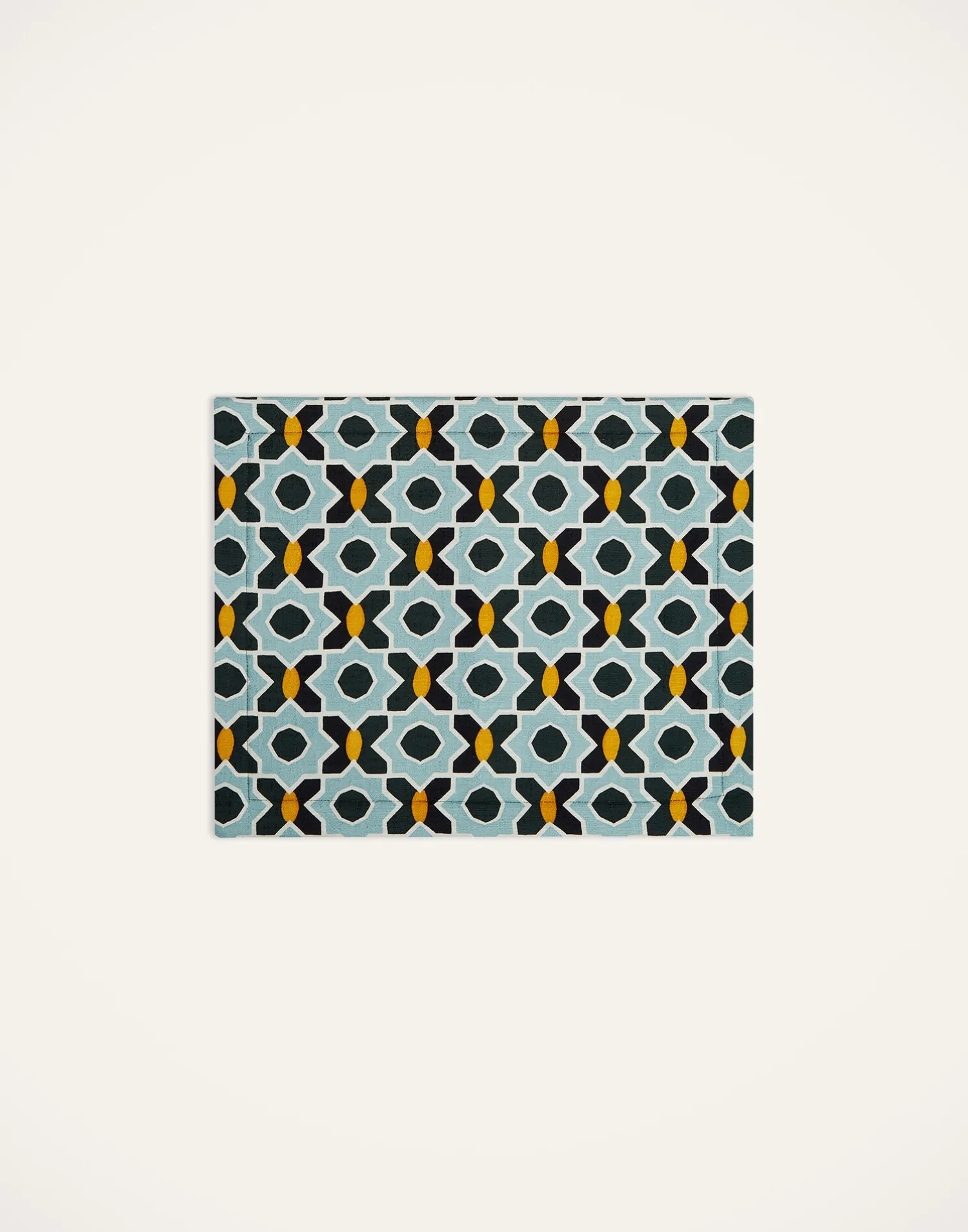 La DoubleJ Runner E Tovagliette|Tessili<Placemat Set Of 2Plaza Small Light Blue in Shot Cotton