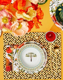 La DoubleJ Runner E Tovagliette|Tessili<Placemat Set Of 2Puzzle Rosa in Linen