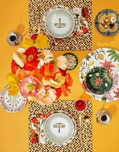 La DoubleJ Runner E Tovagliette|Tessili<Placemat Set Of 2Puzzle Rosa in Linen