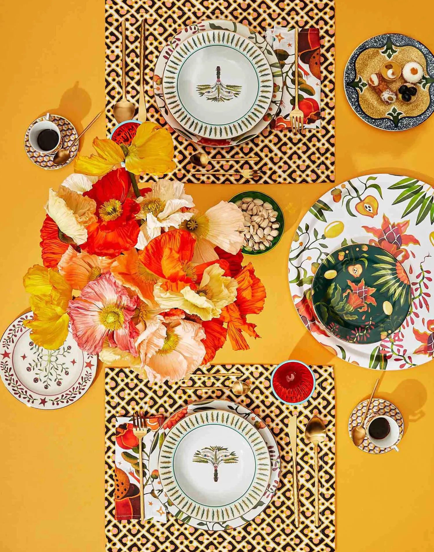 La DoubleJ Runner E Tovagliette|Tessili<Placemat Set Of 2Puzzle Rosa in Linen