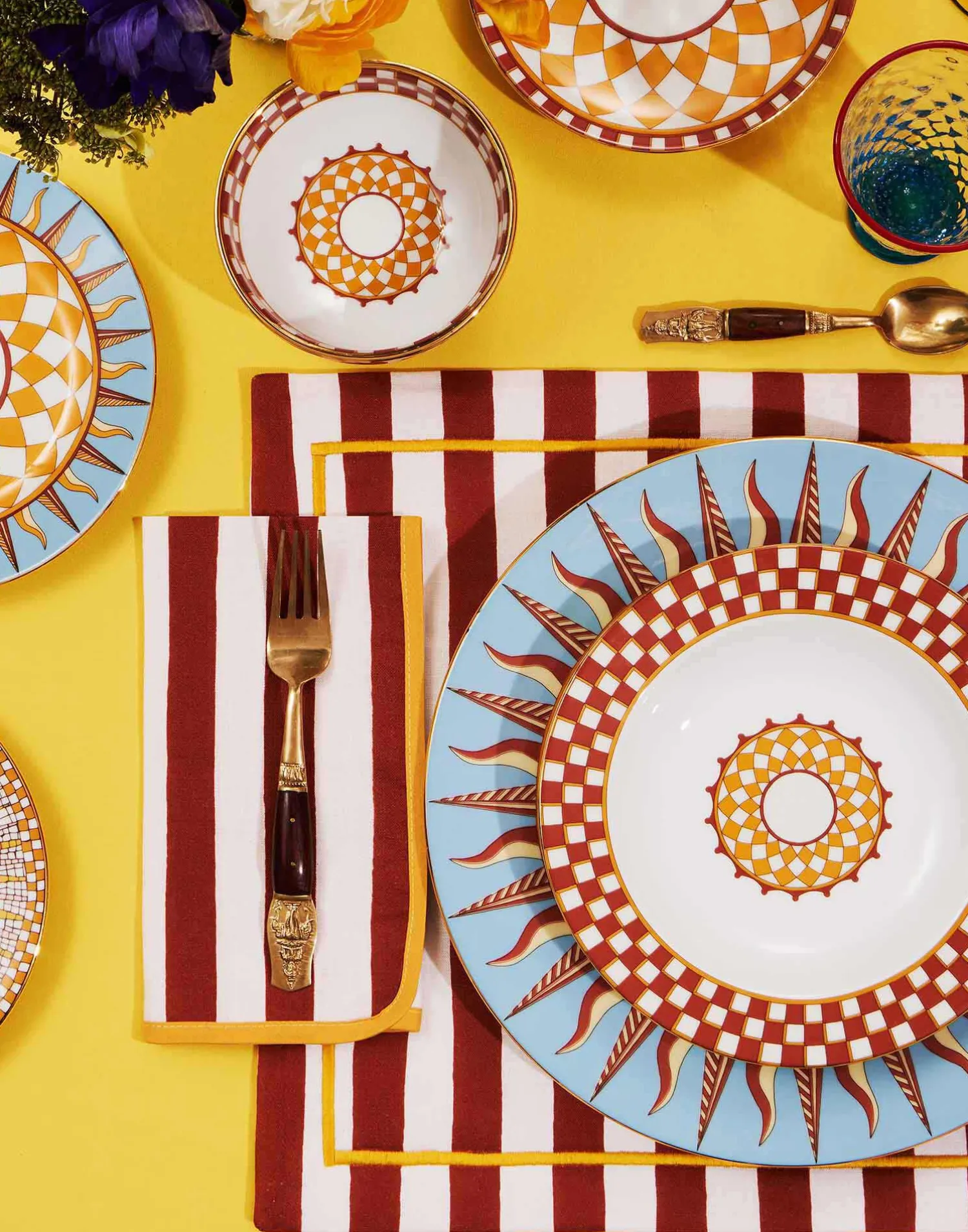 La DoubleJ Runner E Tovagliette|Tessili<Placemat Set Of 2Riviera Brick in Linen