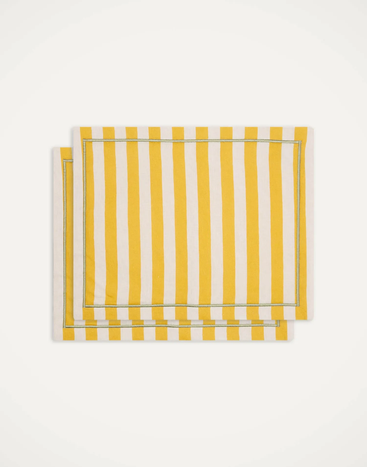 La DoubleJ Runner E Tovagliette|Tessili<Placemat Set Of 2Riviera Giallo in Linen