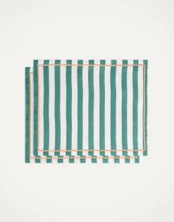 La DoubleJ Runner E Tovagliette|Tessili<Placemat Set Of 2Riviera Green in Linen