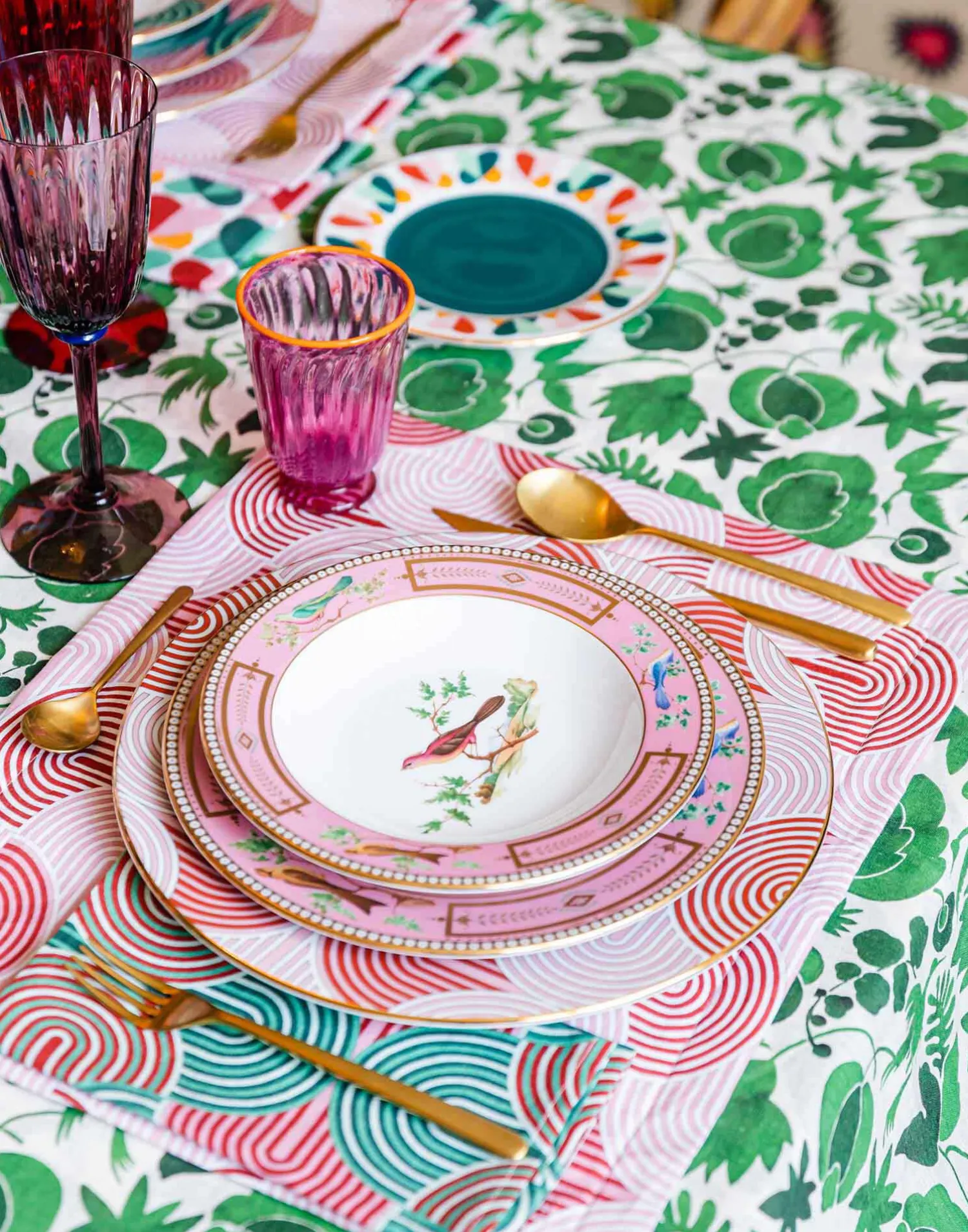 La DoubleJ Runner E Tovagliette|Tessili<Placemat Set Of 2Slinky Rosso in Linen