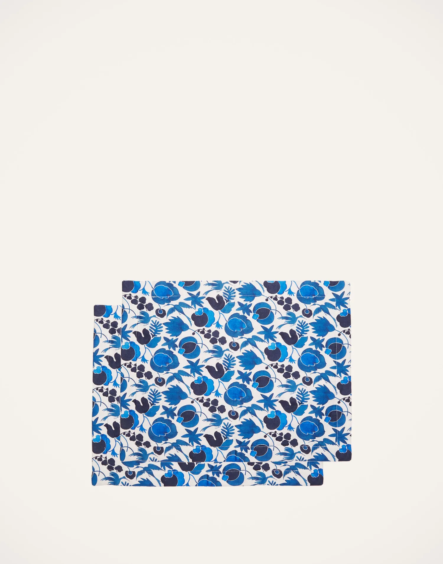 La DoubleJ Runner E Tovagliette|Tessili<Placemat Set Of 2Wildbird Blu Small in Linen