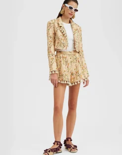 La DoubleJ Pantaloni E Shorts<Playa ShortsPrimavera Cream in Tweed With Tassels