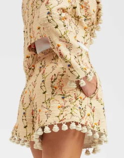 La DoubleJ Pantaloni E Shorts<Playa ShortsPrimavera Cream in Tweed With Tassels