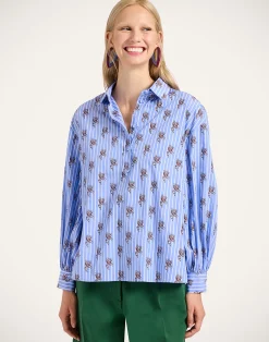 La DoubleJ Camicie E Top<Poet ShirtGryphos Light Blue in Cotton Poplin