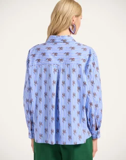 La DoubleJ Camicie E Top<Poet ShirtGryphos Light Blue in Cotton Poplin