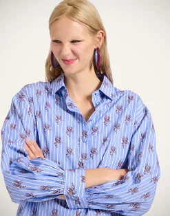 La DoubleJ Camicie E Top<Poet ShirtGryphos Light Blue in Cotton Poplin