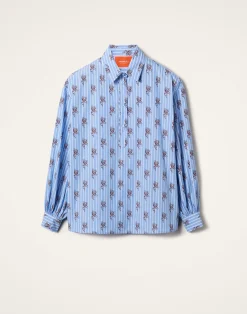 La DoubleJ Camicie E Top<Poet ShirtGryphos Light Blue in Cotton Poplin