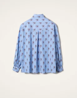 La DoubleJ Camicie E Top<Poet ShirtGryphos Light Blue in Cotton Poplin