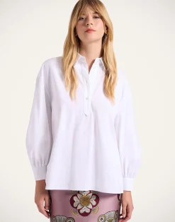 La DoubleJ Camicie E Top<Poet ShirtSolid White in Tailor Poplin
