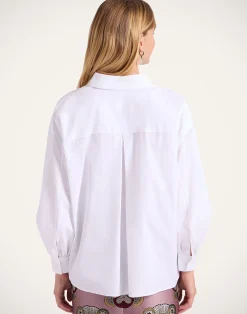 La DoubleJ Camicie E Top<Poet ShirtSolid White in Tailor Poplin