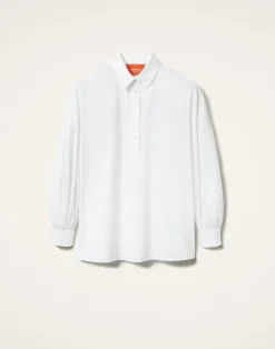 La DoubleJ Camicie E Top<Poet ShirtSolid White in Tailor Poplin