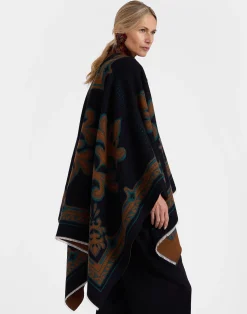 La DoubleJ Capispalla<PonchoHerald Black in Wool Silk