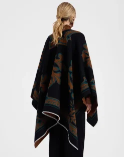 La DoubleJ Capispalla<PonchoHerald Black in Wool Silk