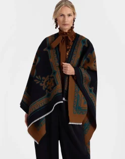 La DoubleJ Capispalla<PonchoHerald Black in Wool Silk