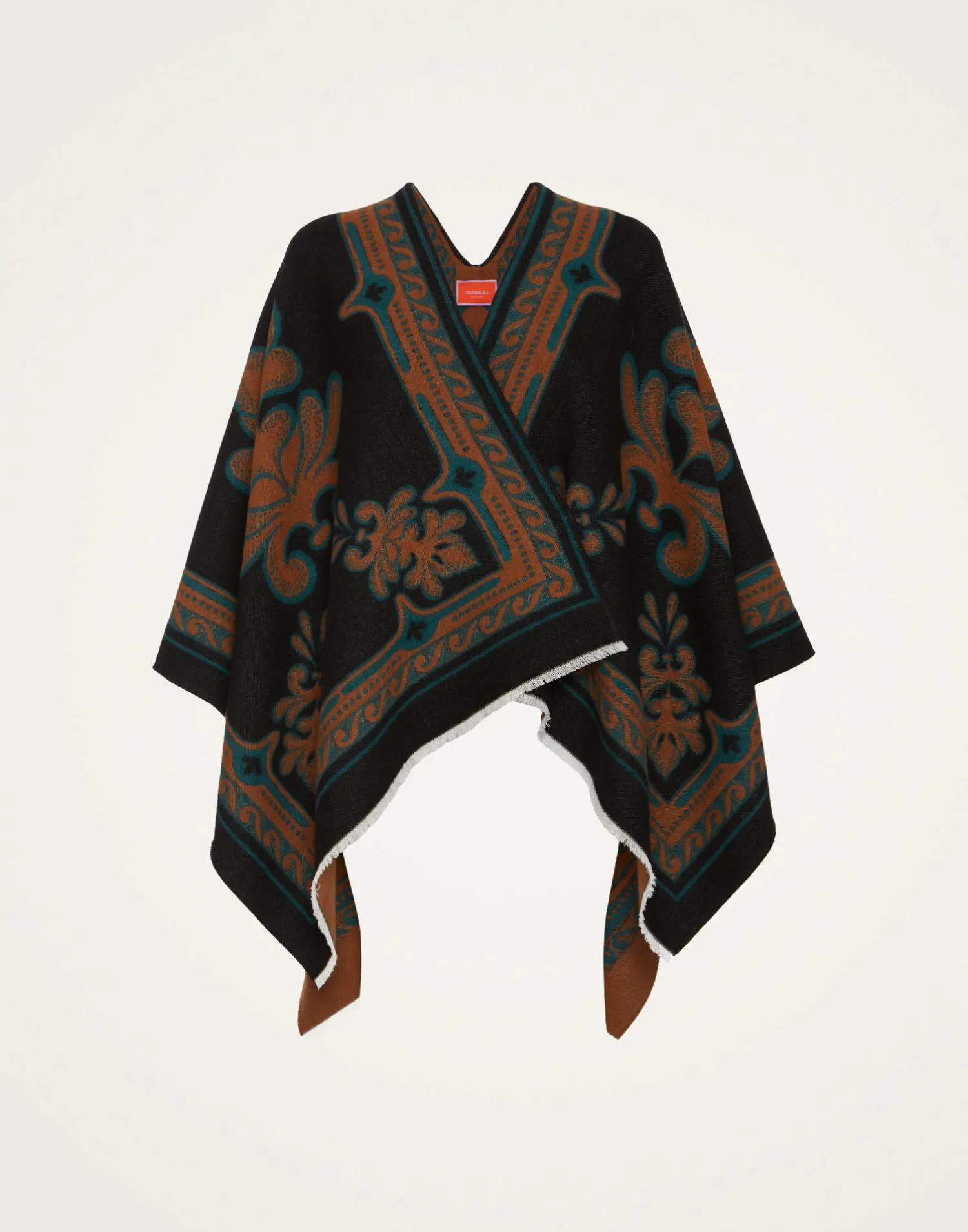 La DoubleJ Capispalla<PonchoHerald Black in Wool Silk