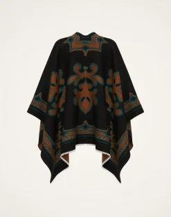 La DoubleJ Capispalla<PonchoHerald Black in Wool Silk