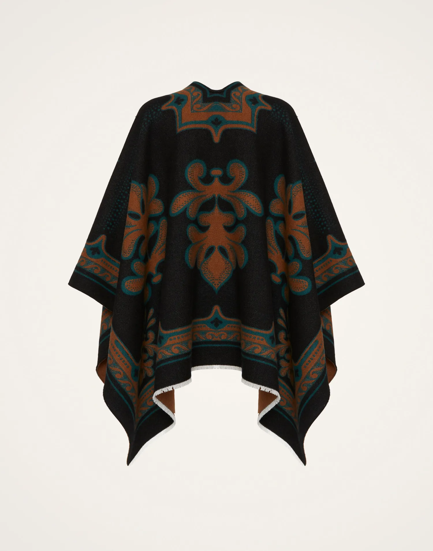 La DoubleJ Capispalla<PonchoHerald Black in Wool Silk