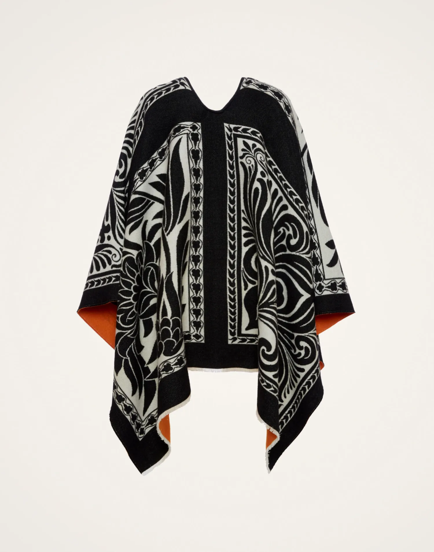 La DoubleJ Capispalla<PonchoMix Tiles Black in Wool