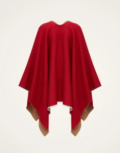 La DoubleJ Capispalla<PonchoMix Tiles Camel in Wool