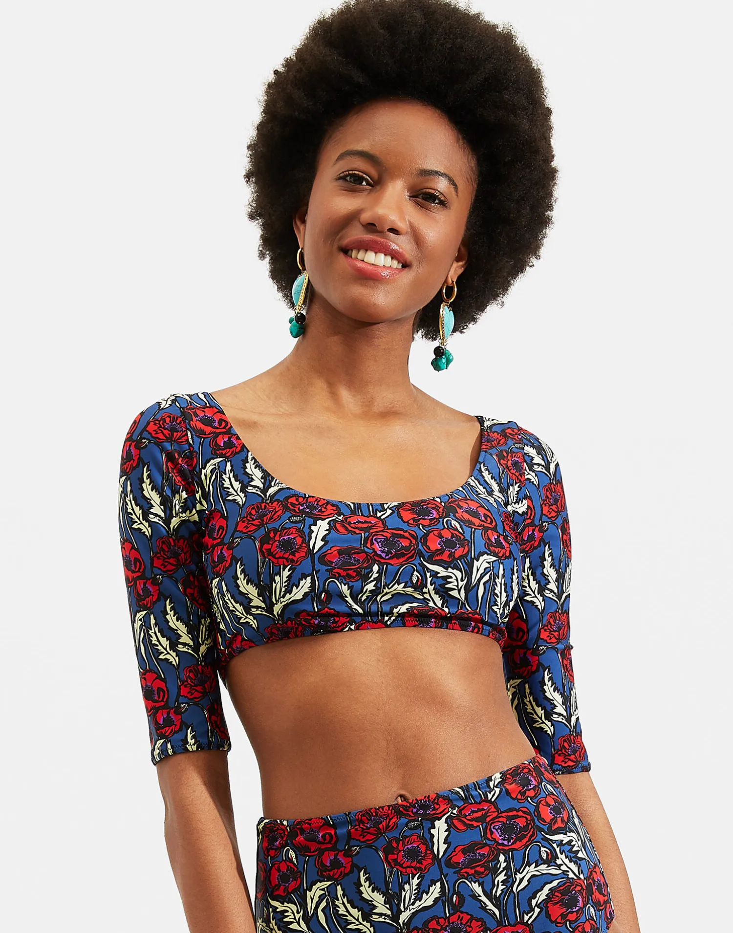 La DoubleJ Moda Mare<Portofino TopBlooms in Lycra