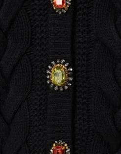 La DoubleJ Maglieria<Portrait CardiganSolid Black in Chunky Wool