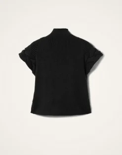 La DoubleJ Maglieria<Portrait TopSolid Black in Chunky Wool