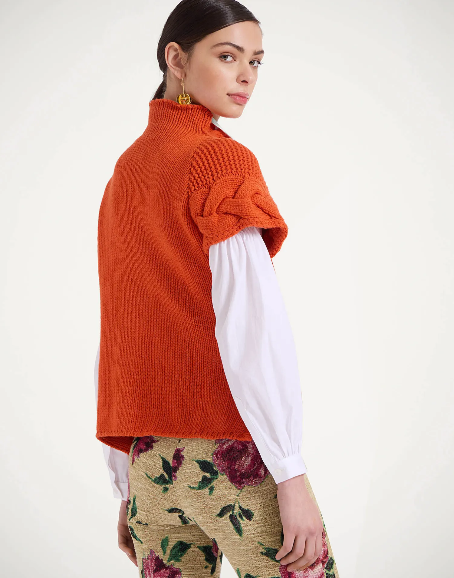 La DoubleJ Maglieria<Portrait TopSolid Rust in Chunky Wool