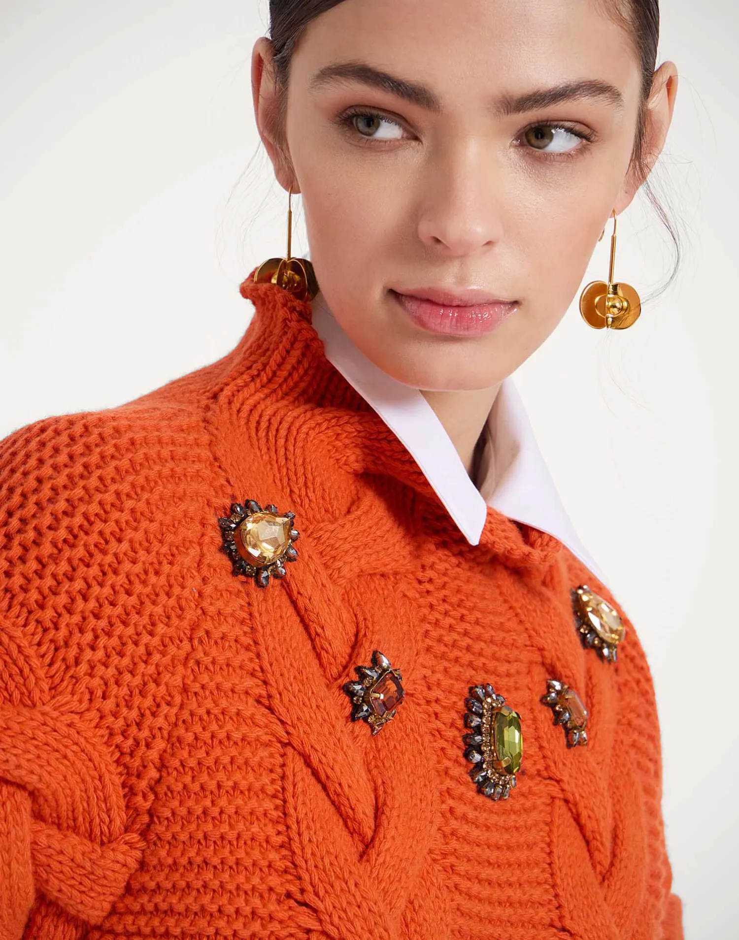 La DoubleJ Maglieria<Portrait TopSolid Rust in Chunky Wool