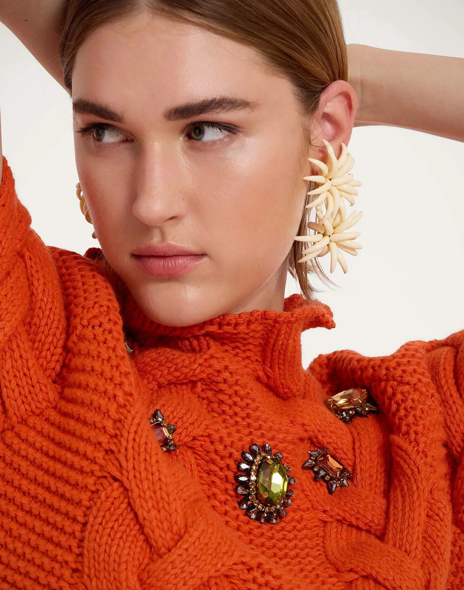 La DoubleJ Maglieria<Portrait TopSolid Rust in Chunky Wool