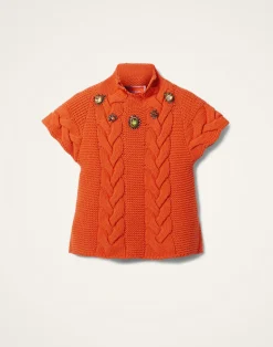 La DoubleJ Maglieria<Portrait TopSolid Rust in Chunky Wool