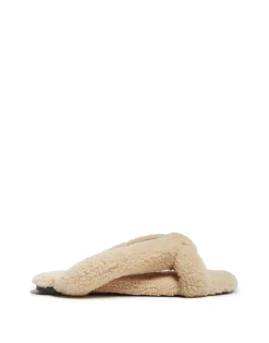 La DoubleJ Scarpe|Accessories<Precious SlidesSolid Light Green in Fake Fur