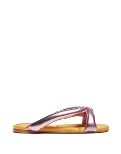 La DoubleJ Scarpe|Accessories<Precious SlidesSolid Yellow in Fake Fur