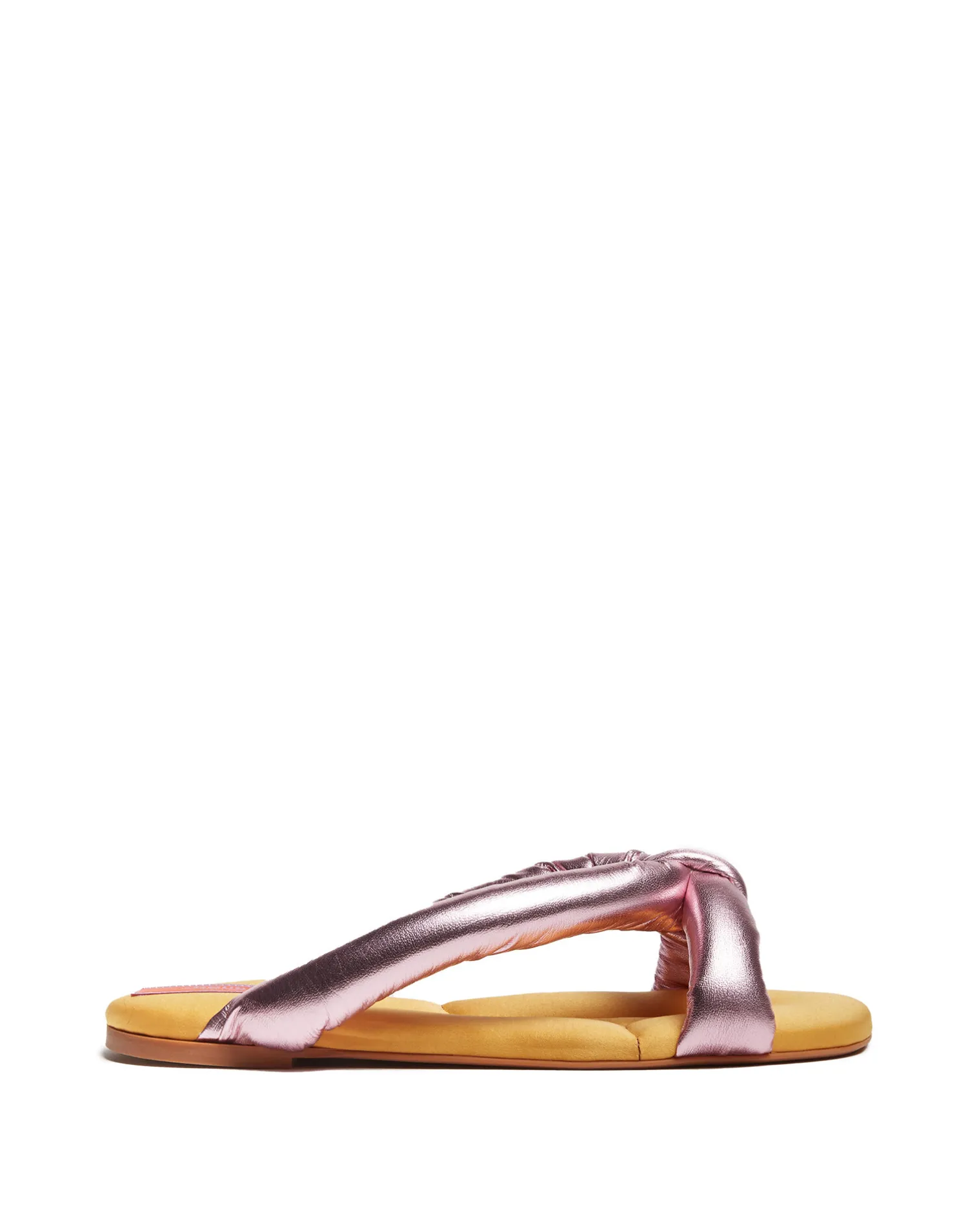 La DoubleJ Scarpe|Accessories<Precious SlidesSolid Yellow in Fake Fur