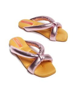La DoubleJ Scarpe|Accessories<Precious SlidesSolid Yellow in Fake Fur