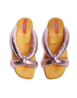 La DoubleJ Scarpe|Accessories<Precious SlidesSolid Yellow in Fake Fur