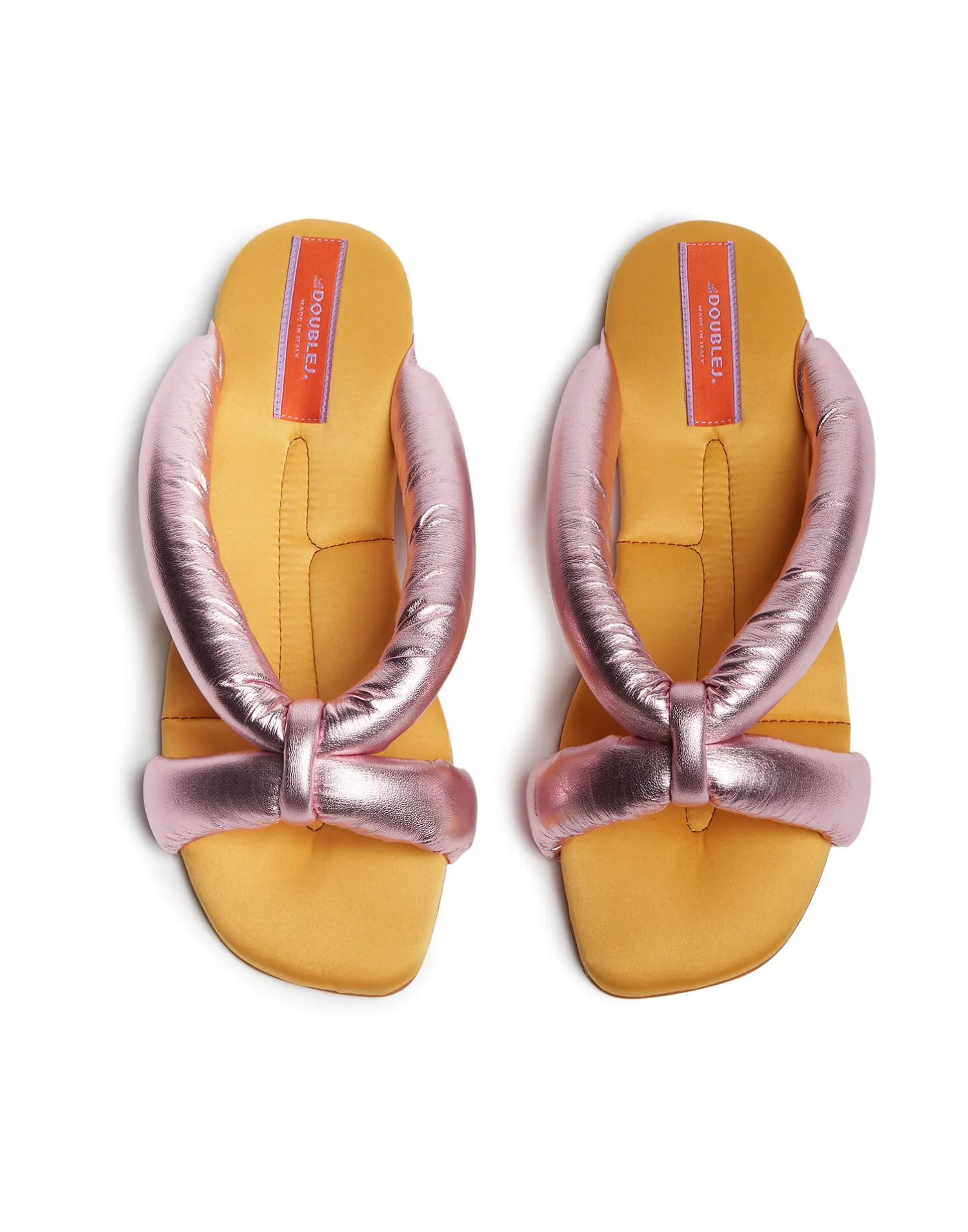 La DoubleJ Scarpe|Accessories<Precious SlidesSolid Yellow in Fake Fur
