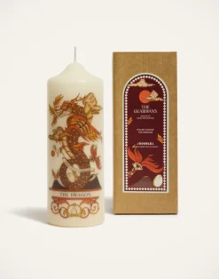 La DoubleJ Candele|Home Décor<Printed Pillar CandleThe Dragon Multicolor in Wax