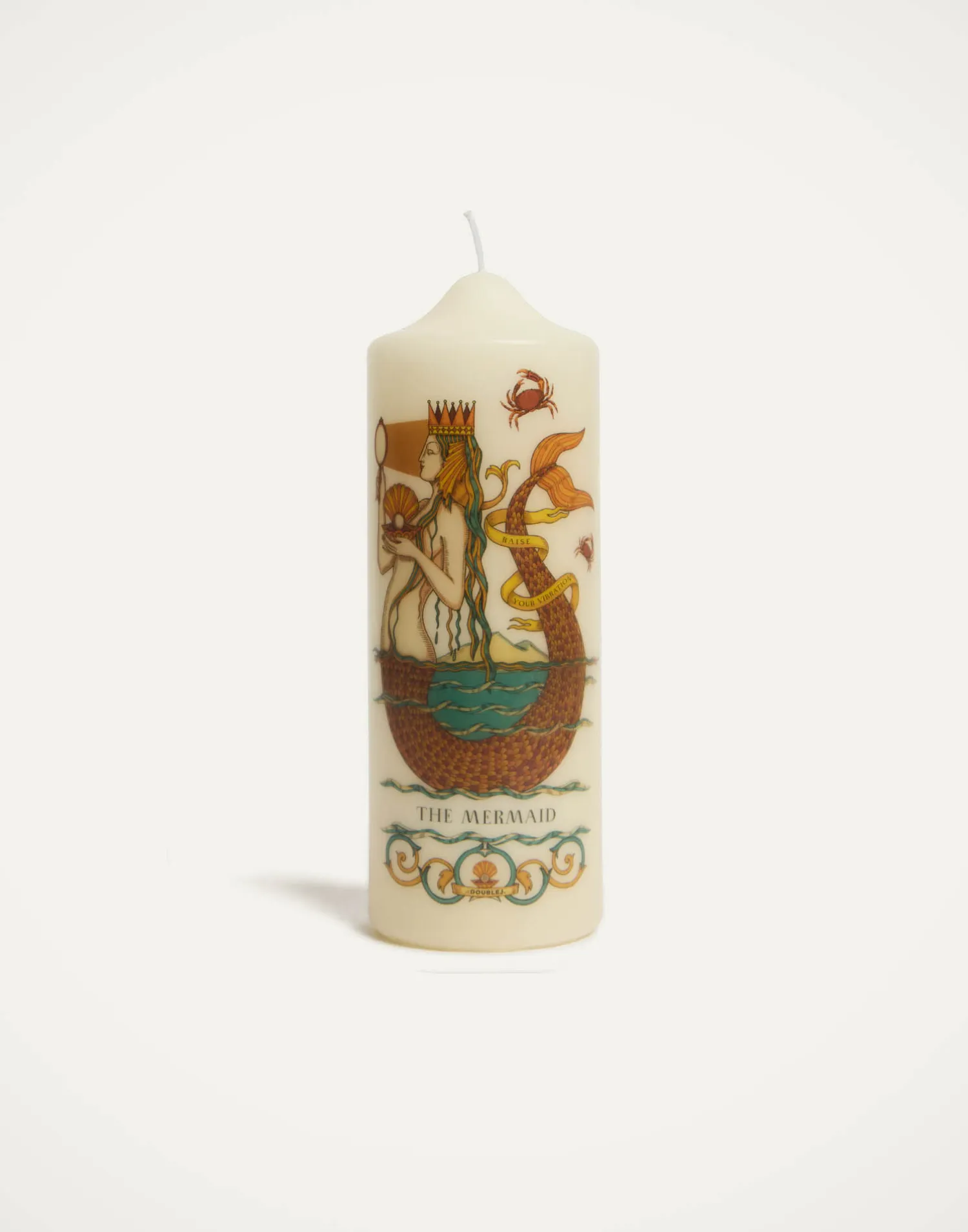 La DoubleJ Candele|Home Décor<Printed Pillar CandleThe Mermaid Multicolor in Wax