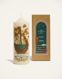 La DoubleJ Candele|Home Décor<Printed Pillar CandleThe Mermaid Multicolor in Wax