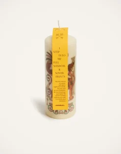 La DoubleJ Candele|Home Décor<Printed Pillar CandleThe Sphynx Multicolor in Wax