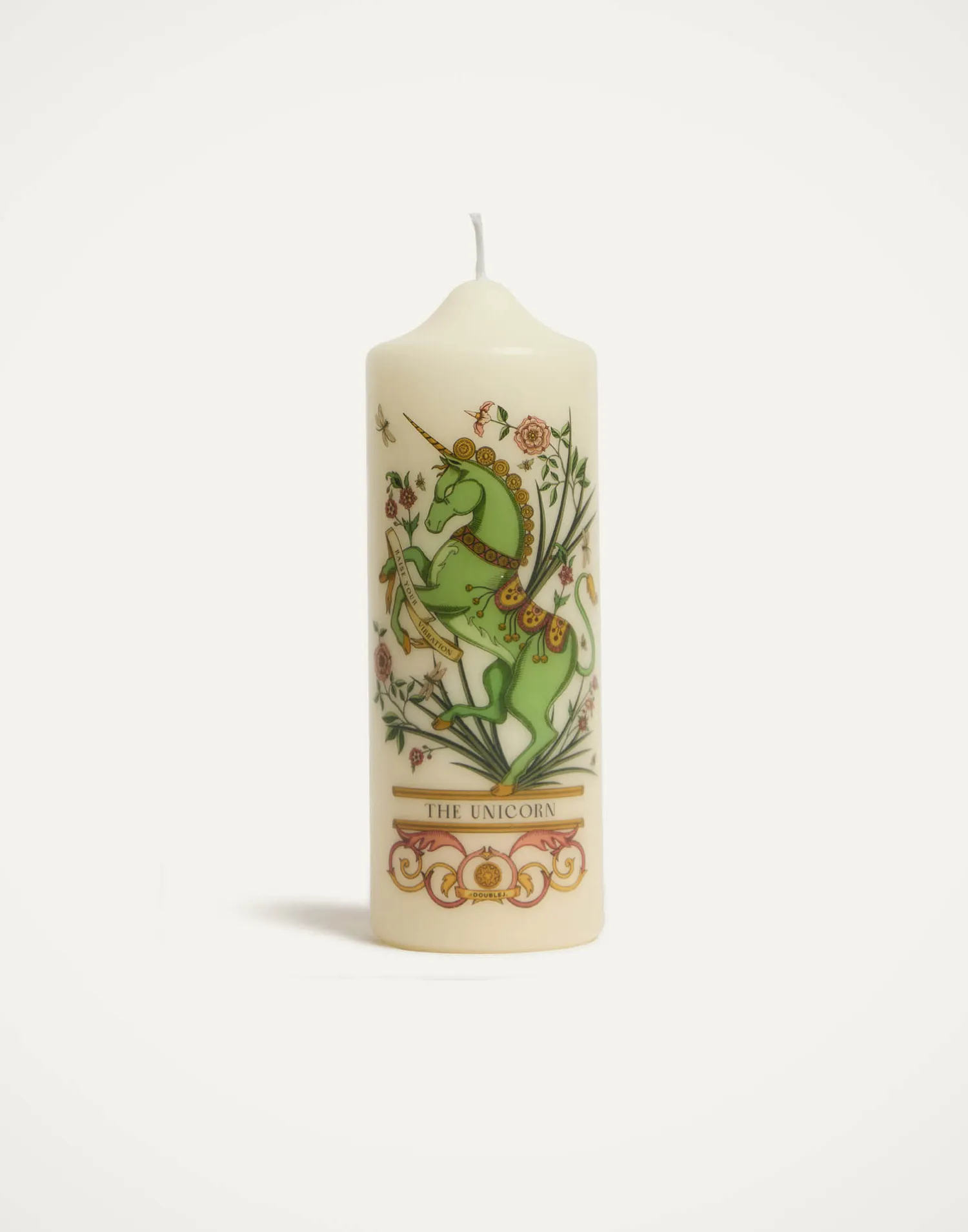 La DoubleJ Candele|Home Décor<Printed Pillar CandleThe Unicorn Multicolor in Wax