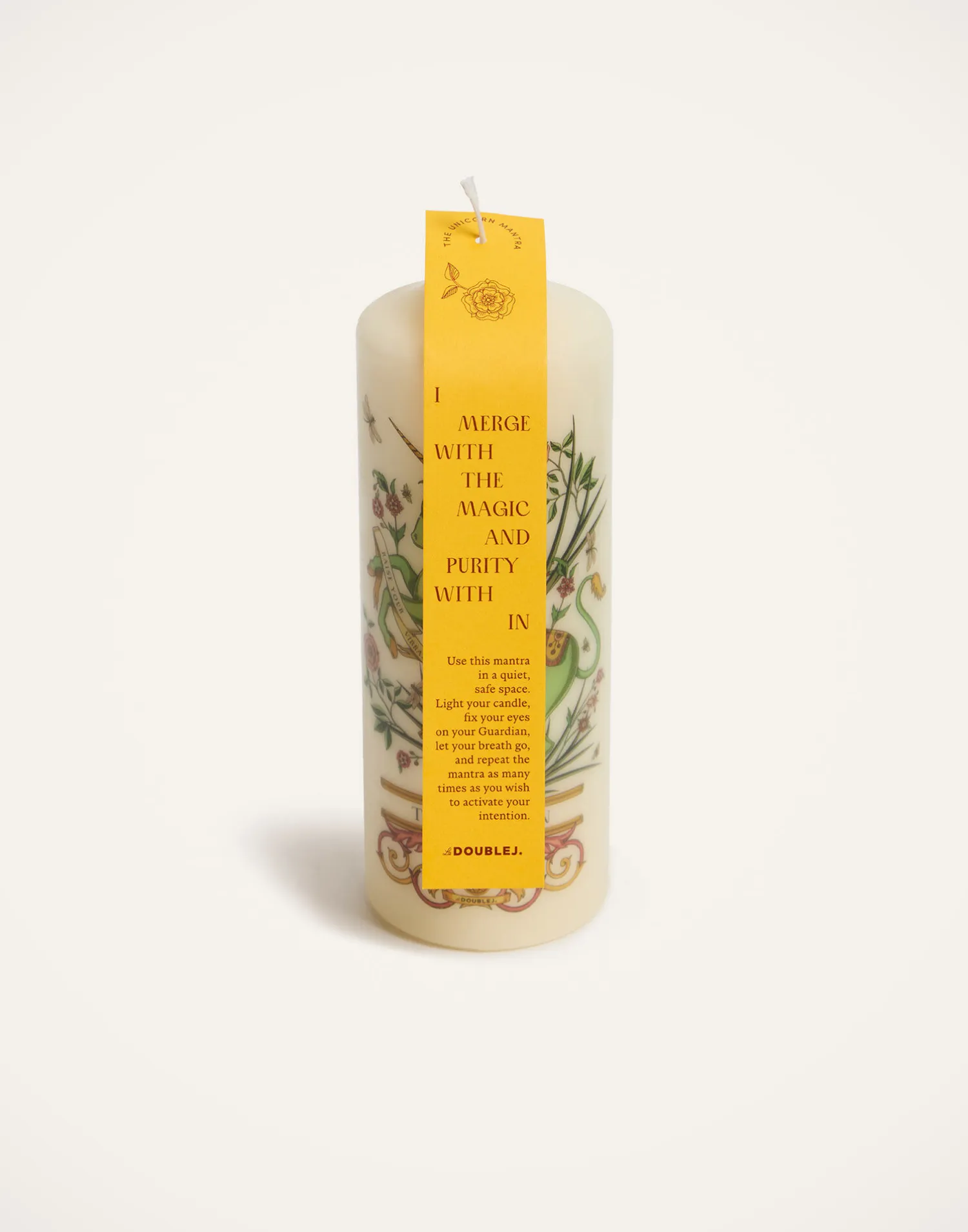 La DoubleJ Candele|Home Décor<Printed Pillar CandleThe Unicorn Multicolor in Wax